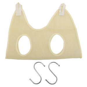 Pet Grooming Hammock Polyester Pet Grooming Tools with Hooks Medium Khaki